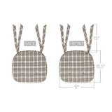 Linen & Black Plaid Chair Pad-Lange General Store