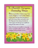 Magnet With Easel Back - To a Beautiful, Courageous, Outstanding Woman-Lange General Store