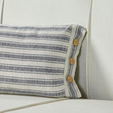 Market Place Blue Fabric Pillow Cover 12"x21"-Lange General Store