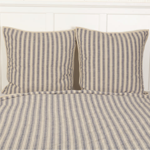 Market Place Blue Quilted Euro Sham-Lange General Store