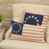 Market Place Red Flag Pillow Cover-Lange General Store
