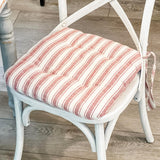 Market Place Red Ticking Stripe Chair Pad-Lange General Store