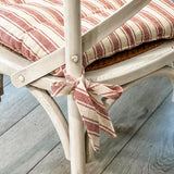 Market Place Red Ticking Stripe Chair Pad-Lange General Store