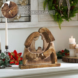 Mary and Joseph Dark Wooden Decor-Lange General Store