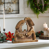 Mary and Joseph Dark Wooden Decor-Lange General Store
