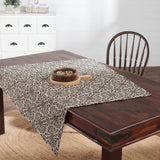 Medallion Black Tan Jacquard Indoor/Outdoor Table Toppers - Lange General Store