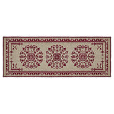 Medallion Burgundy Tan Jacquard Bath Mats