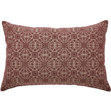 Medallion Burgundy Tan Jacquard Grateful Pillow