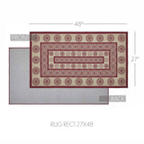 Medallion Burgundy Tan Jacquard Indoor/Outdoor Rug Collection - Rectangle-Lange General Store