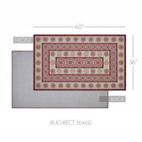 Medallion Burgundy Tan Jacquard Indoor/Outdoor Rug Collection - Rectangle-Lange General Store