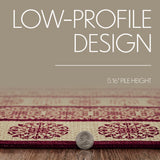 Medallion Burgundy Tan Jacquard Indoor/Outdoor Rug Collection - Rectangle-Lange General Store