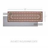 Medallion Burgundy Tan Jacquard Indoor/Outdoor Rug Collection - Rectangle-Lange General Store
