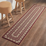 Medallion Burgundy Tan Jacquard Indoor/Outdoor Rug Collection - Rectangle-Lange General Store