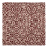 Medallion Burgundy Tan Jacquard Indoor/Outdoor Table Toppers-Lange General Store