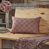 Medallion Burgundy Tan Jacquard Pillow 14x22
