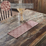 Medallion Burgundy Tan Jacquard Table Runners-Lange General Store