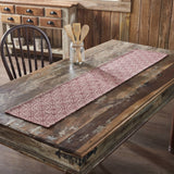 Medallion Burgundy Tan Jacquard Table Runners-Lange General Store