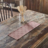Medallion Burgundy Tan Jacquard Table Runners-Lange General Store