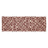 Medallion Burgundy Tan Jacquard Table Runners-Lange General Store