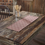 Medallion Burgundy Tan Jacquard Table Runners-Lange General Store