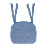 Medium Blue Solid Chambray Weave Chair Pad-Lange General Store
