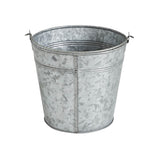 Metal Bucket w/Star Cutout Galvanized-Lange General Store