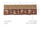 Millbury Block Border Valance-Lange General Store