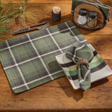 Moonbeam & Olive Plaid Cotton Cloth Napkins Set of 4