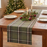 Christmas table runner scene updated with four plates