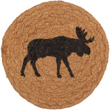 Moose Natural Braided Coasters-Lange General Store