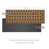 Mosaic Black Grey Door Mats-Lange General Store