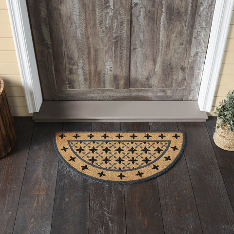 Mosaic Black Grey Door Mats-Lange General Store