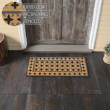 Mosaic Black Grey Door Mats-Lange General Store