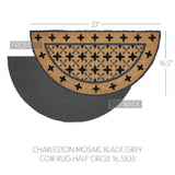 Mosaic Black Grey Door Mats-Lange General Store