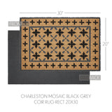 Mosaic Black Grey Door Mats-Lange General Store