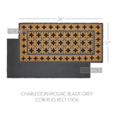 Mosaic Black Grey Door Mats-Lange General Store