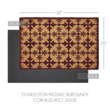 Mosaic Burgundy Door Mats-Lange General Store