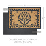 Mosaic Medallion Charcoal Door Mats-Lange General Store