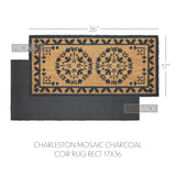 Mosaic Medallion Charcoal Door Mats-Lange General Store