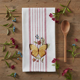Mulberry Bloom Stripe Tea Towel