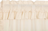 Muslin Ruffled Unbleached Natural Swag Prairie Curtains-Lange General Store