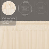 Muslin Ruffled Unbleached Natural Valance
