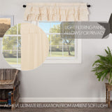 Muslin Ruffled Unbleached Natural Valance