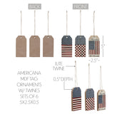 My Country Americana Tag Ornaments Set of 6-Lange General Store