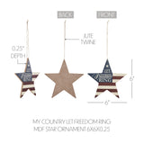 My Country Let Freedom Ring Star Ornament-Lange General Store