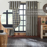 My Country Navy & Khaki Long Panel Curtains-Lange General Store