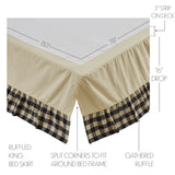 My Country Navy & Khaki Ruffled Bed Skirt - Lange General Store