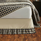 My Country Navy & Khaki Ruffled Bed Skirt-Lange General Store