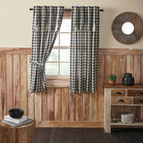 My Country Navy & Khaki Short Panel Curtains-Lange General Store