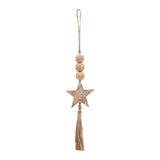 Natural Beads Star & Tassel Ornament-Lange General Store